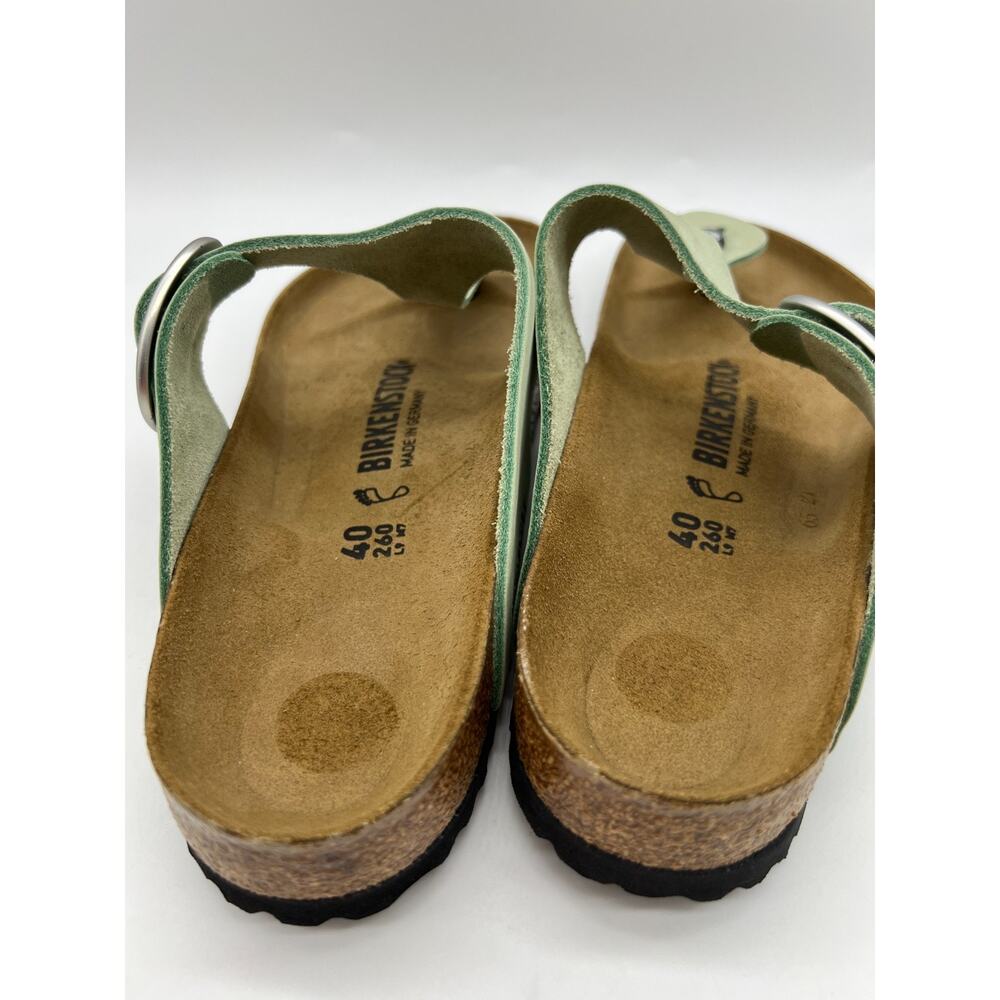 Birkenstock Gizeh Big Buckle Nubuck Leather Matcha Women's Size 9 New - Picture 16 of 16